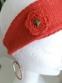 headband/ bandeau réalisé au tricot, coton phil'coton 3 de phildar